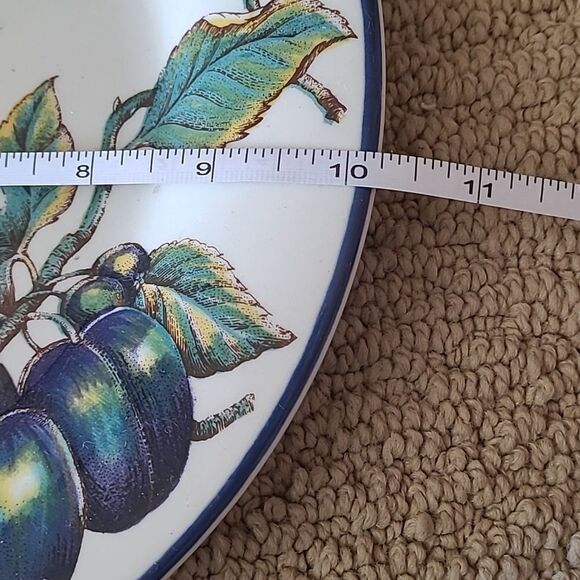 PIER 1 MACINTOSH Earthenware Angleterre Fruit Round Dinner Plate and stand home - Picture 7 of 16